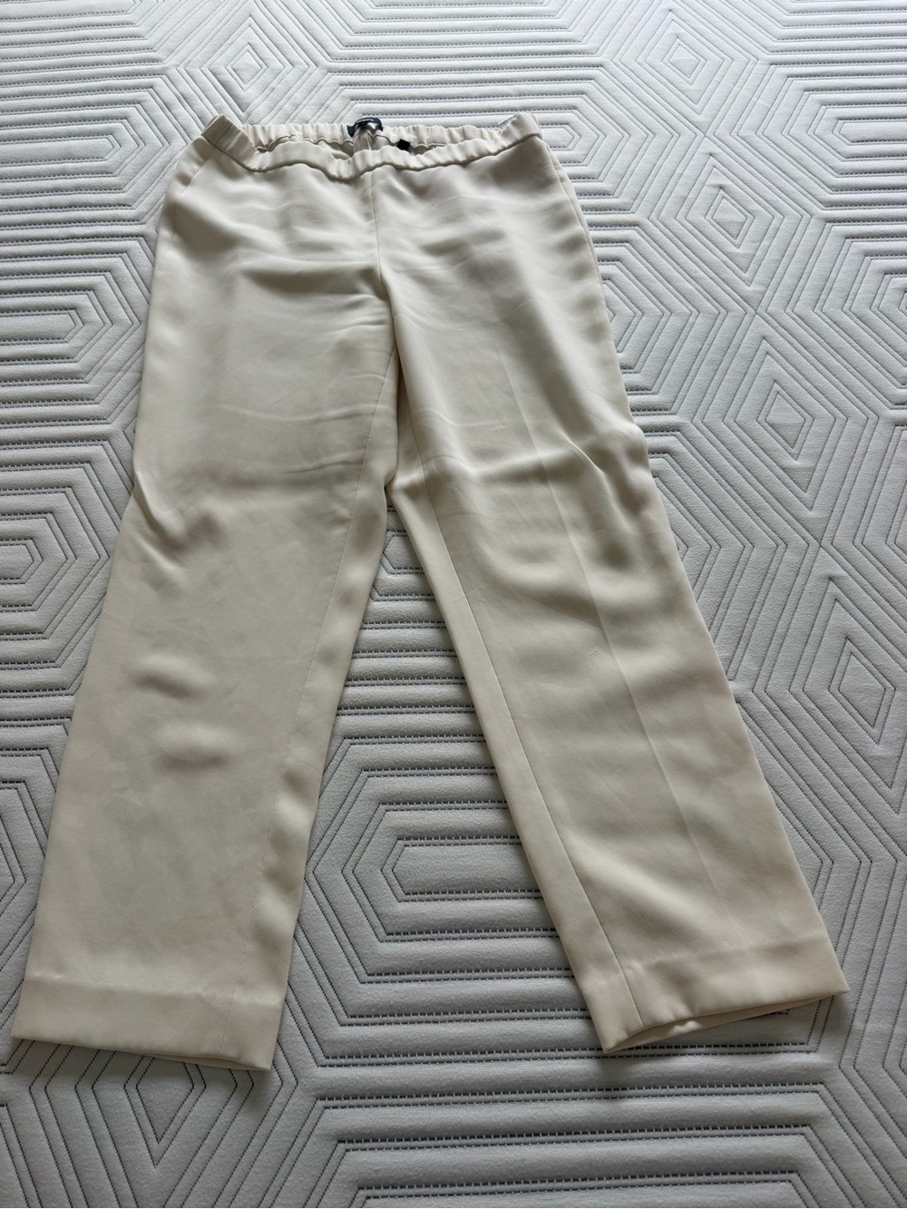Theory Cream Wide-Leg Pants